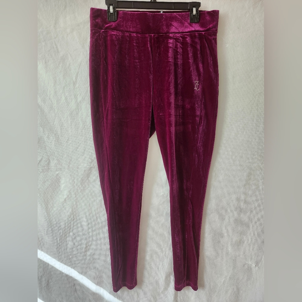 Juicy Couture Women's Velour Leggings/Pants in Candied Fig Size L